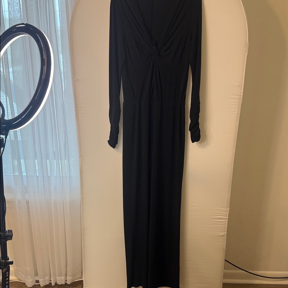 Elegant Black Long Sleeve romper